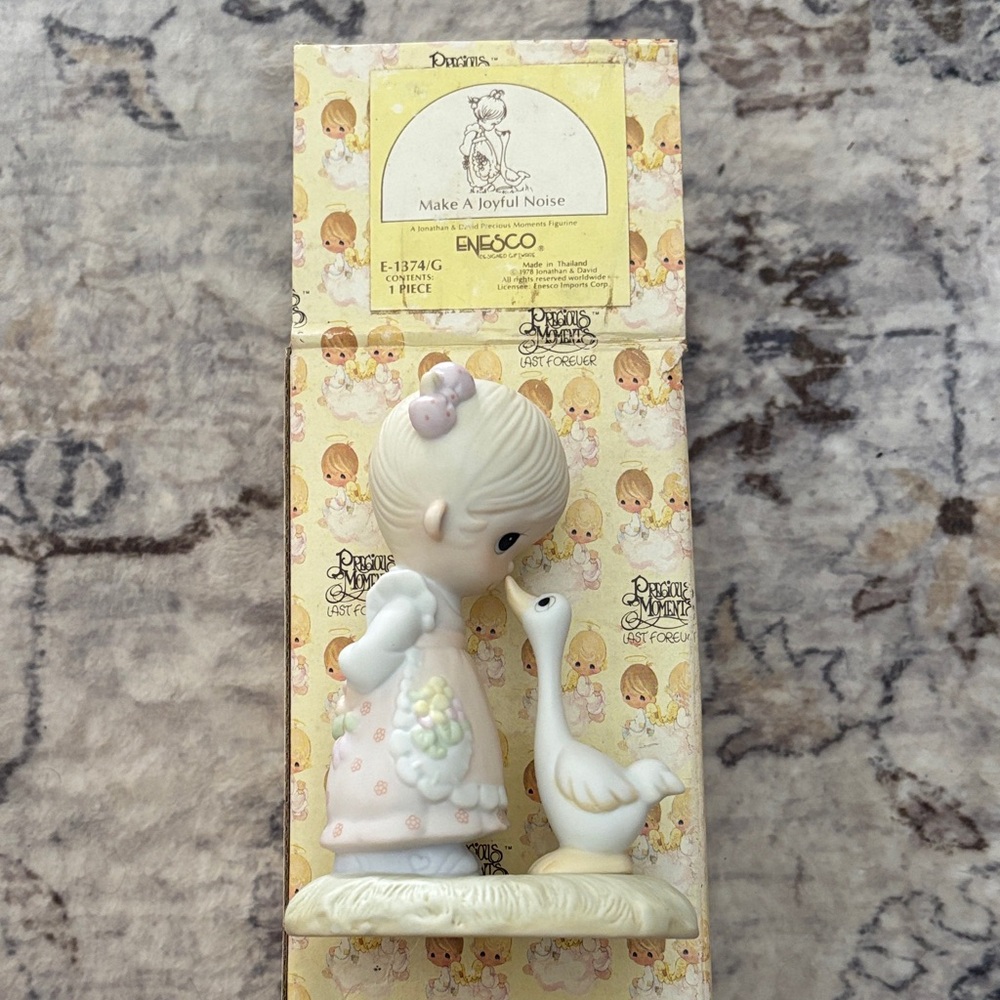 Enesco Precious Moments Girl with Goose Figurine